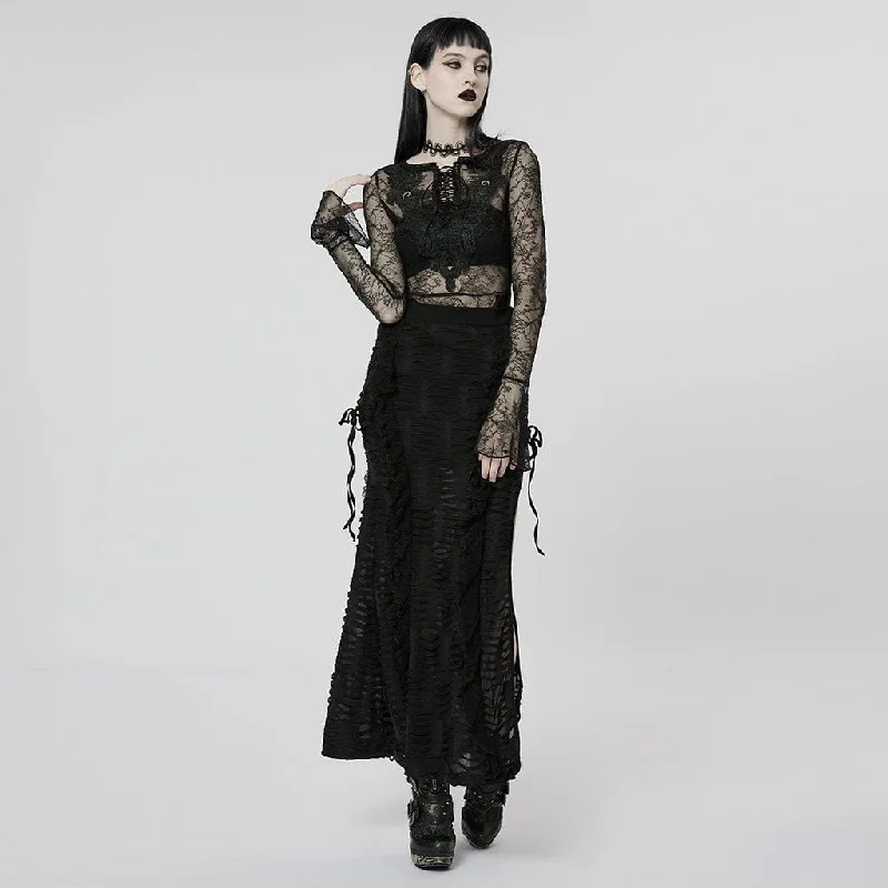 Women's Gothic Ripped Wrap Skirt