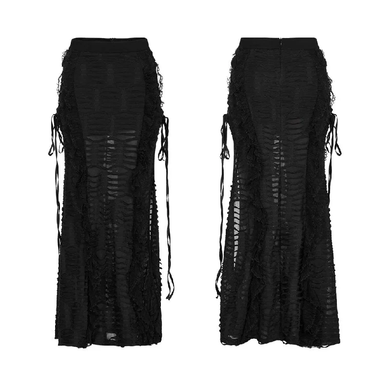 Women's Gothic Ripped Wrap Skirt