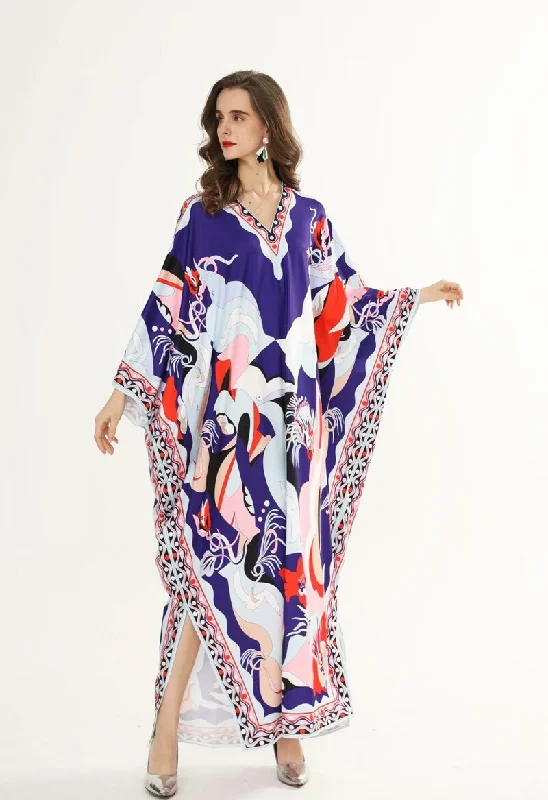 FashionSierra - Printed Sexy Side Split Fashion Casual Long Maxi Dresses