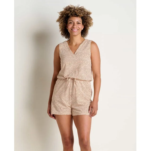 Women's Sunkissed Liv Romper Mesh Sleeve Romper Fashion