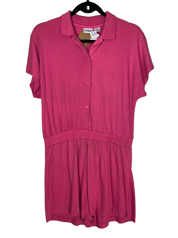 1990s Polo Romper by Favorites (L) Embroidery Detail Romper Pretty
