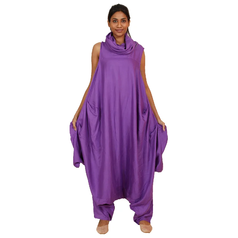 Women's Solid Color Rayon Romper Style Outfit -- FI-R3060 Lightweight Chiffon Romper Breezy