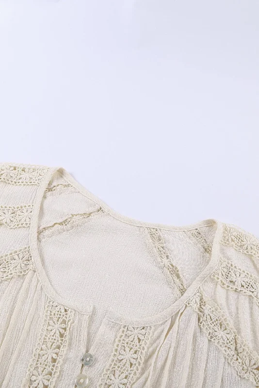 Short Sleeve Eyelet Romper Soft Stretch Romper Lounge