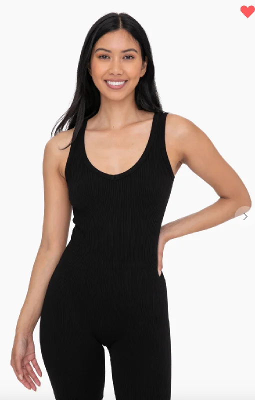 Black Ribbed Romper Spaghetti strap romper dress