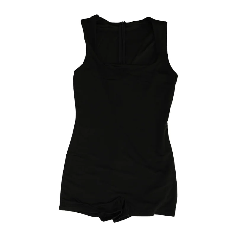 Black Solid Romper Elegant Maxi Romper Flowy