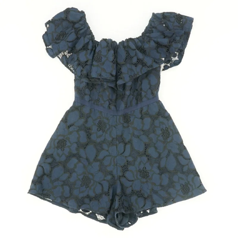 Navy Solid Romper Leopard Print Romper Fashion