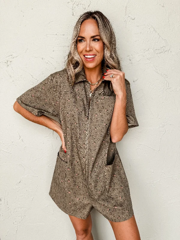 Together Again Floral Romper Tie Waist Romper Chic