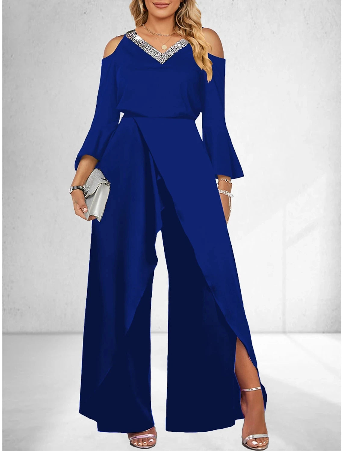 Women's Rompers Asymmetrical Cold Shoulders Fashion Designer Shorts Ruched Back Romper Chic