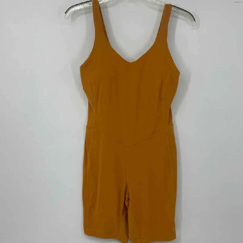 Size 8 LULULEMON Mustard Solid Romper Retro 90s Romper Vintage