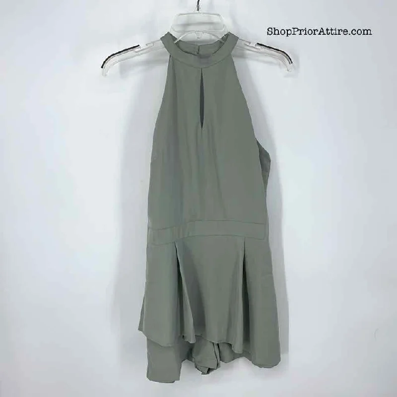 Size SMALL Mint Romper Ruched Drawstring Romper Sexy