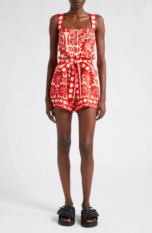 Summer Casual Rompers & Playsuits Tropical Floral Romper Summer