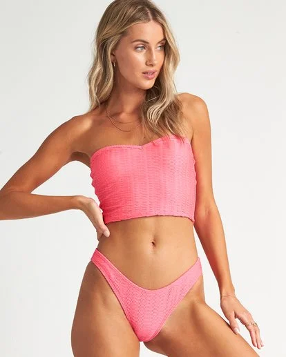 Billabong Wave Trip Tube Bikini Top - Coral Pink Fringed bikini top, Fun, Trendy, Sexy