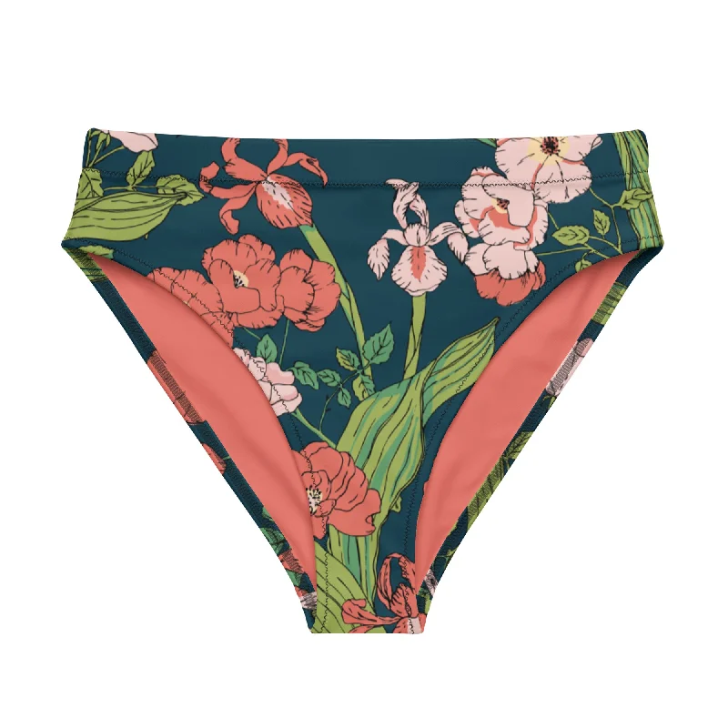 Seychelles Floral Recycled High-Waisted Bikini Bottom Button-up bikini, Trendy, Sexy, Fashionable