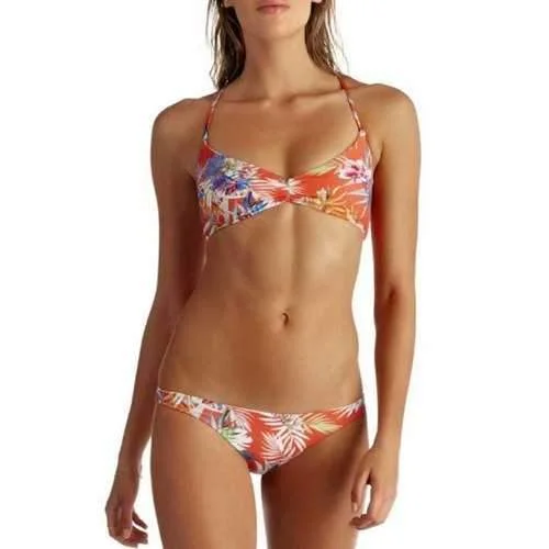 Print Bandeau Bikini Suit - Floral L Floral high-waisted bikini, Feminine, Retro, Comfortable