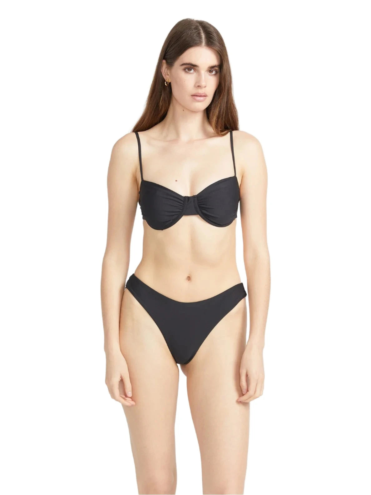 VOLCOM Women's Simply Seamless U-Wire Bikini Top Black Halter neck bikini, Sexy, Elegant, Comfortable