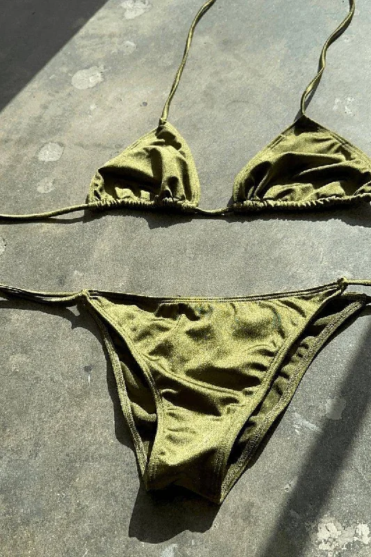 Aesthetic Olive Two Piece Bikini Floral print bikini, Feminine, Fun, Trendy