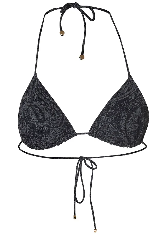 Black Paisley Triangle Bikini Bikini with cutouts, Sexy, Trendy, Fashionable