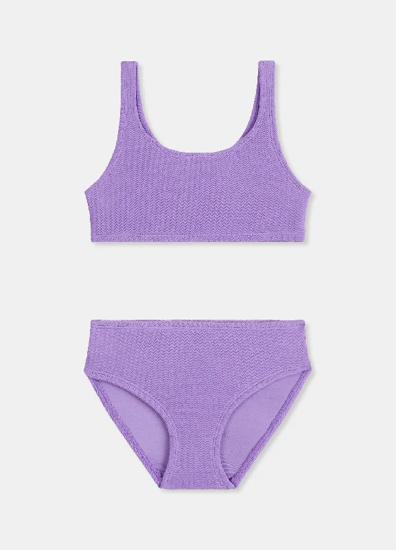Girls Square Neck Bikini  - Lilac Triangle top bikini, Comfortable, Sexy, Simple