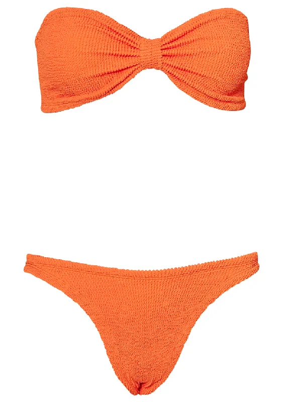 Jean Bikini Orange Tie front bikini, Adjustable, Sexy, Comfortable