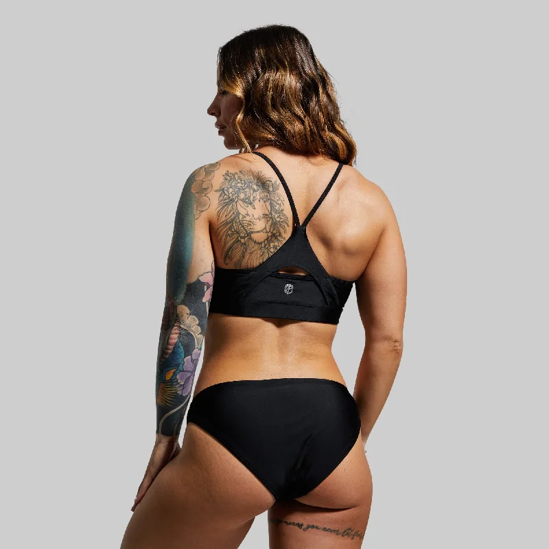 Laguna Bikini Top (Black) Bikini with chain, Glamorous, Trendy, Sexy