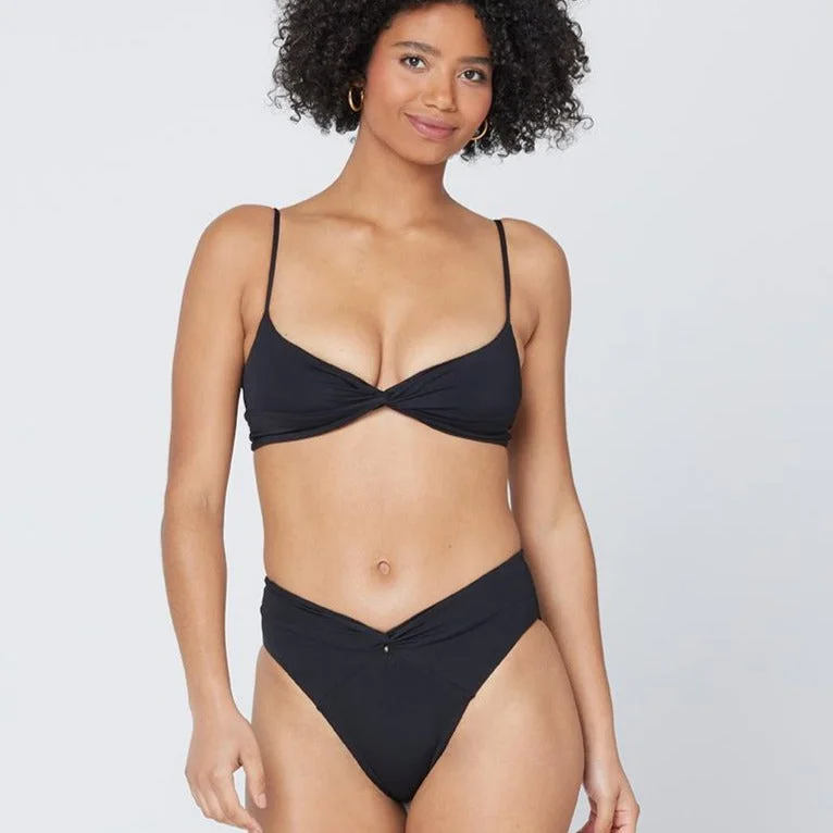 Nancy Lee Bitsy Bikini Bottom (Black) Off-shoulder bikini, Sexy, Stylish, Comfortable