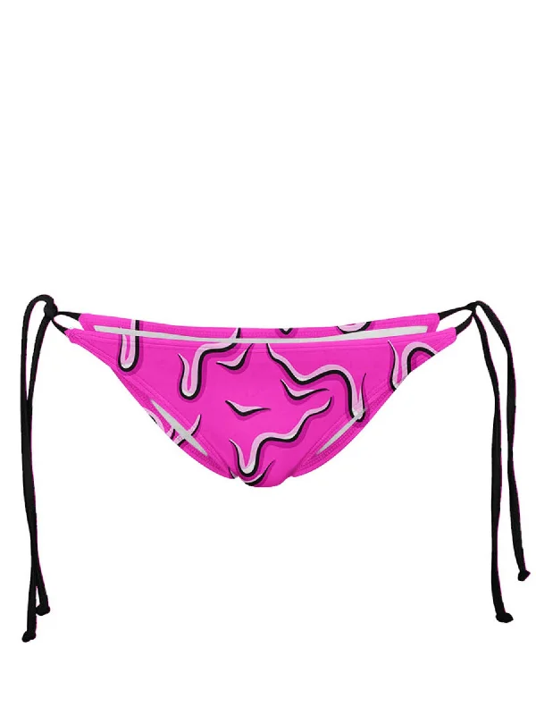 Neon Drippy (Pink) Bikini Bottom High-rise bikini, Retro style, Comfortable, Sexy