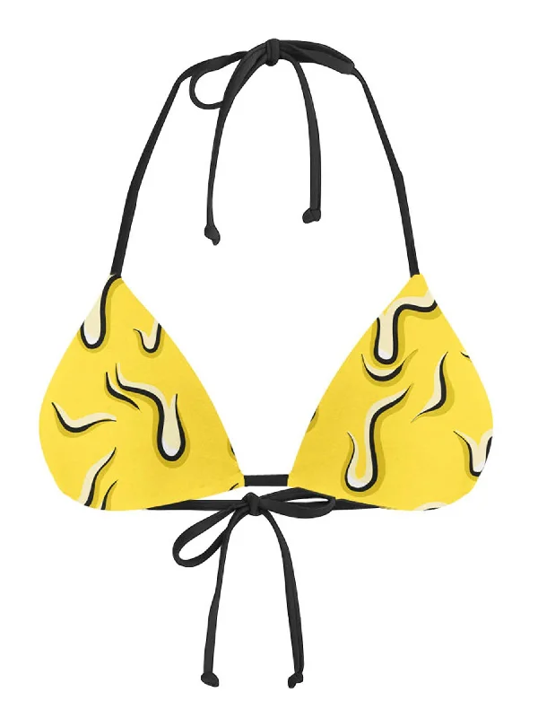 Neon Drippy (Yellow) Bikini Top Mesh bikini top, Sexy, Trendy, Comfortable
