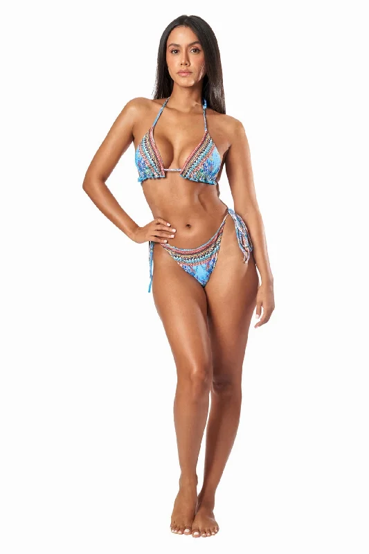 Poppy Garden Luxe Triangle Bikini Set Ruched top bikini, Trendy, Sexy, Comfortable