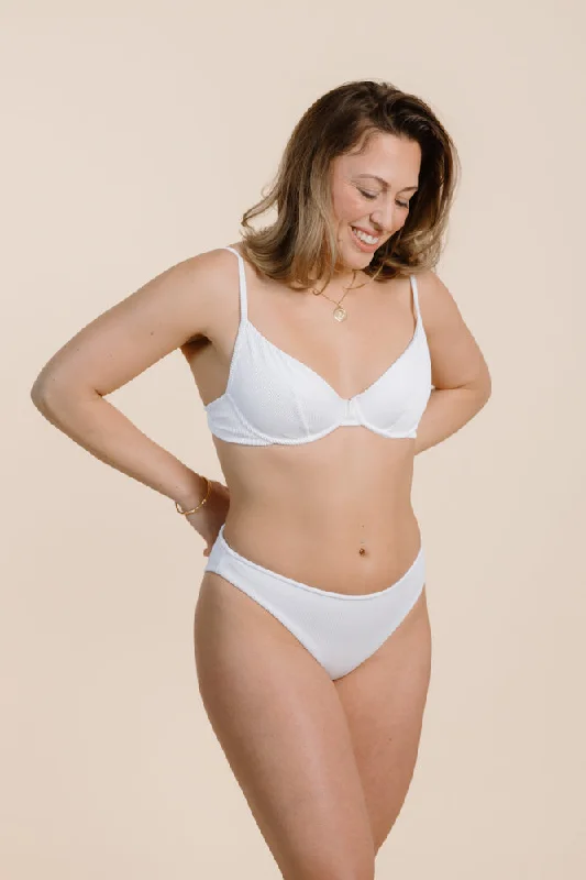 Ella Bikini Bottom White Contrast bikini, Stylish, Chic, Trendy
