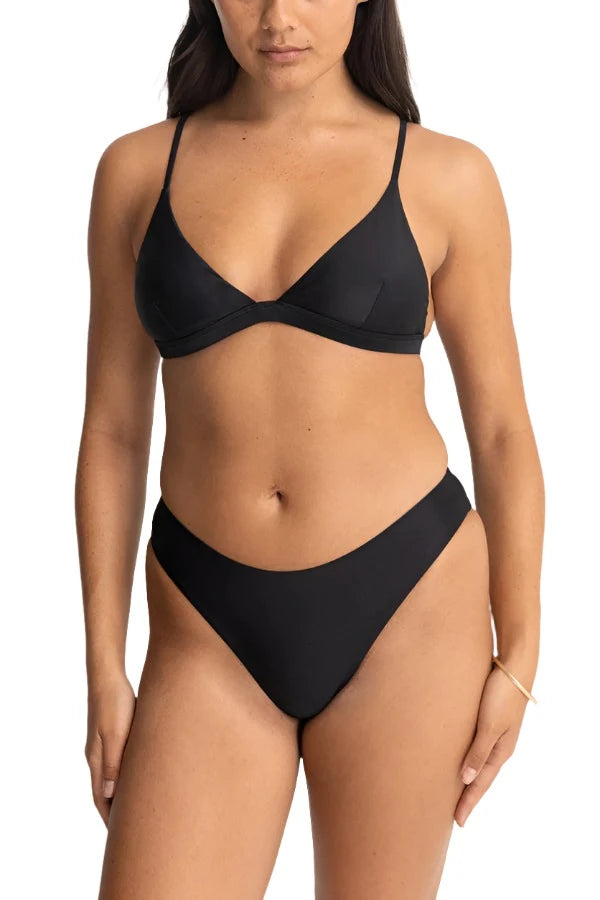 RHYTHM Women's Classic Bralette Bikini Top Black Eco-friendly bikini, Sustainable, Trendy, Fashionable