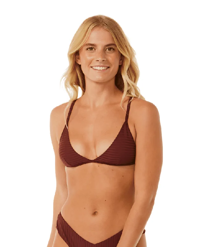 RIP CURL Women's Premium Surf Fixed Triangle Bikini Top Plum Lace-up bikini, Trendy, Chic, Sexy RIP CURL Women's Premium Surf Fixed Triangle Bikini Top Plum Lace-up bikini, Trendy, Chic, Sexy