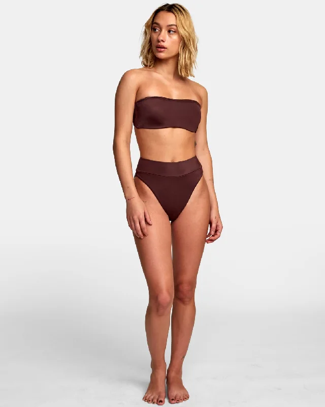 RVCA- SOLID BANDEAU BIKINI TOP Side-tie bikini, Adjustable, Trendy, Comfortable