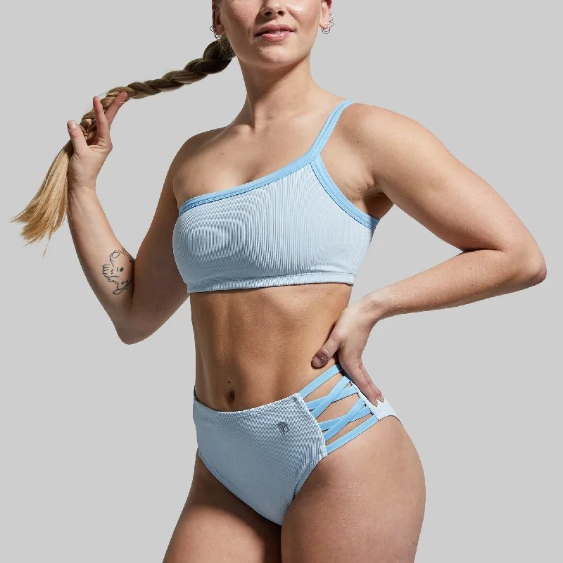 Sandbar Bikini Bottom (Angel Blue) Ribbed top bikini, Textured, Comfortable, Chic