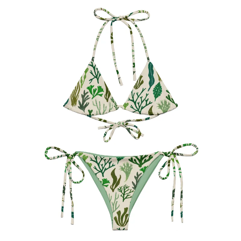 ♻️ Seaweed recycled string bikini One-piece bikini, Swimwear, Stylish, Trendy