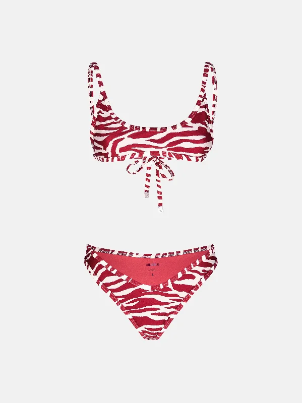 THE ATTICO WOMEN Red/milk BIKINI Sleeveless bikini, Chic, Sexy, Comfortable