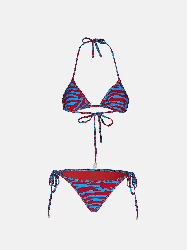 THE ATTICO WOMEN ZEBRA PRINTED BIKINI Sporty bikini bottom, Active, Comfortable, Trendy