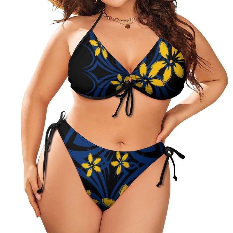 THE BOLD CURVES PLUS SIZE UP BIKINI WITH TIE-UP SIDES High-neck one-piece, Sporty, Chic, Sexy