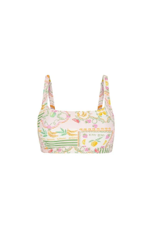 Tutti Frutti Square Neck Bikini Top Metallic two-piece, Glamorous, Sexy, Fashionable