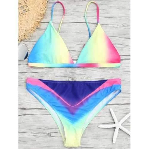 Tie Dye Ombre Bikini Set - L Swim bikini, Beachwear, Comfortable, Trendy