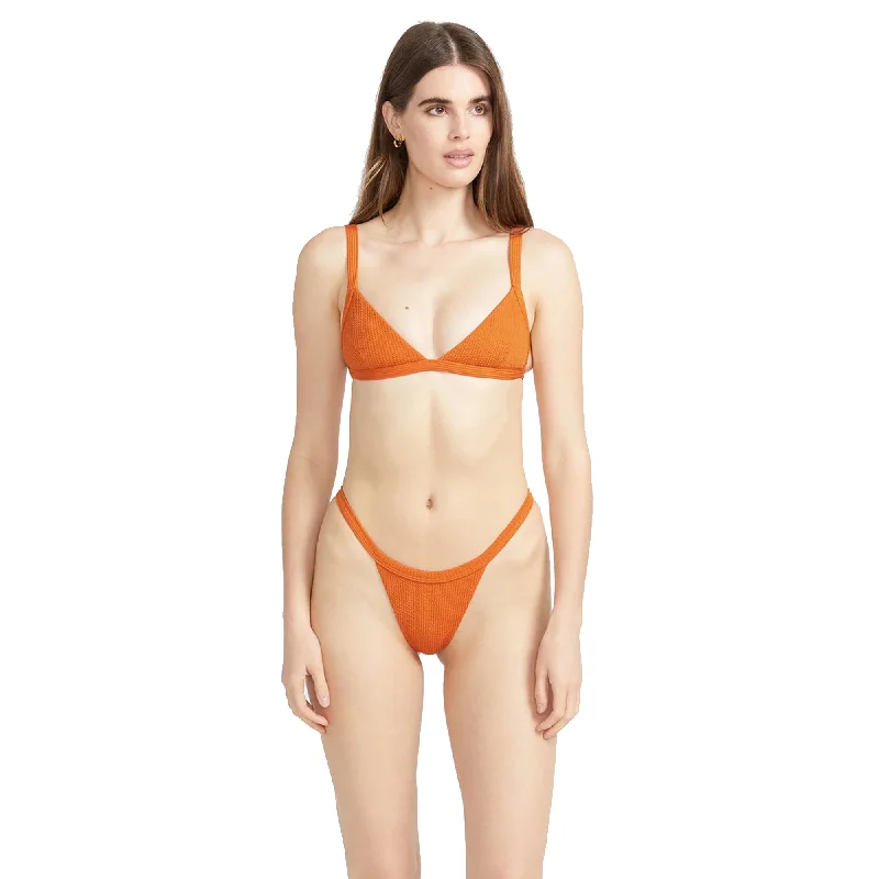 Volcom So Current Tri Women's Bikini Top - Burnt Sienna Sheer bikini, Sexy, Trendy, Comfortable