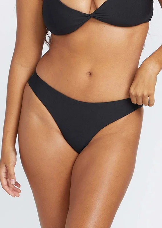 Volcom Women's Simply Seamless Cheekini Bikini Bottom Lace-up bikini, Trendy, Chic, Sexy